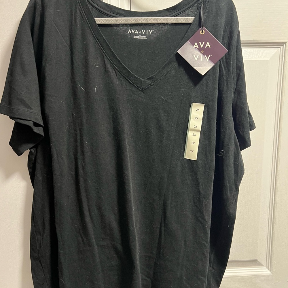 Ava & Viv Black Short Sleeve Tee